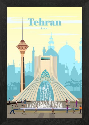 Reise nach Teheran Gerahmtes Wandbild Poster Druck Bild