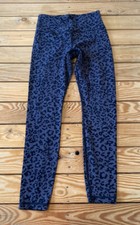 Athleta Women s High Rise Elation Cheetah print leggings size S Black M12