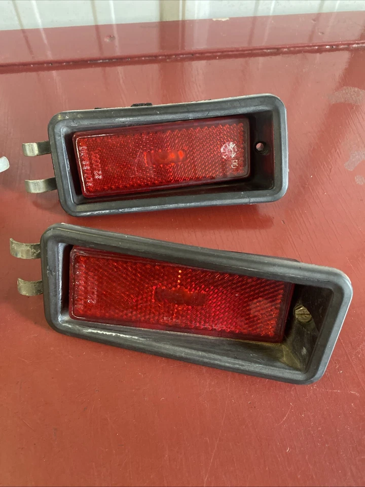 1970 'S 1977 ALTISSMO ALFA ROMEO ALFETTA JUEGO DE LUCES MARCADORAS LATERALES ÁMBAR ROJO Foto 2 de 4