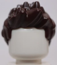 Lego Dark Brown Minifig Hair Spiked