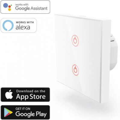 Hama WiFi Touch Wand Licht Schalter Unterputz WLAN Smart Home Alexa Google 222