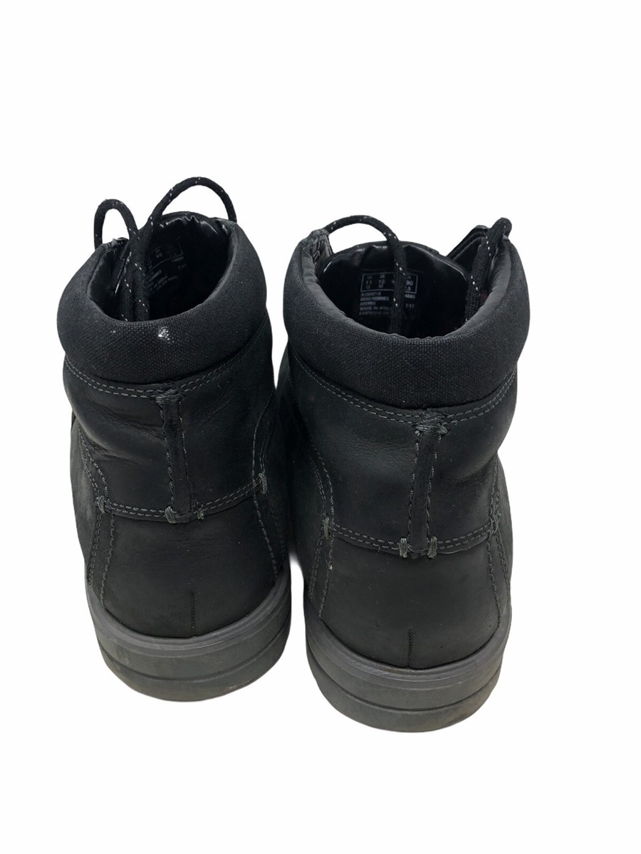 Clarks Ortholite Mens 14885 Black Leather Ankle Work Boots Shoes Size 9M Clarks Ortholite Soft Cushion Black Suede Chukka 14885 Boots  main image 2