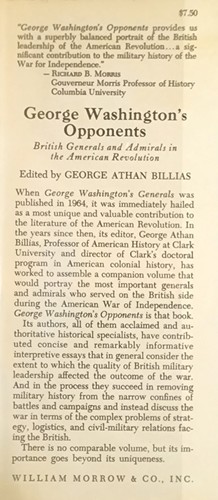 Billias, GEORGE WASHINGTON’S OPPONENTS IN THE REVOLUTION - 1969 1st ed. - Foto 5 di 5