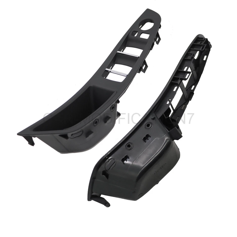 Juego de 7 cubiertas de moldura de manija de panel de puerta interior negro para BMW Serie 5 F10 F11 Foto 4 de 4