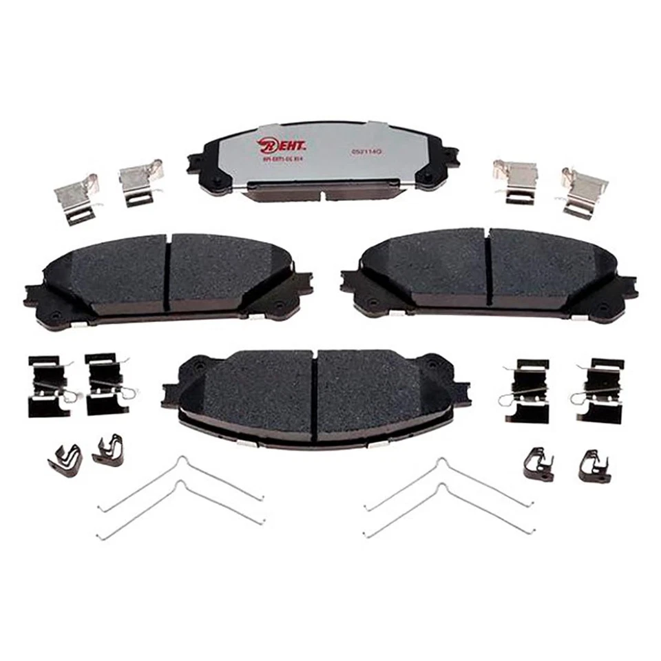 Rotores de freno delanteros traseros y pastillas de freno híbridas para Toyota Highlander 2008 2009-2014 Foto 2 de 4