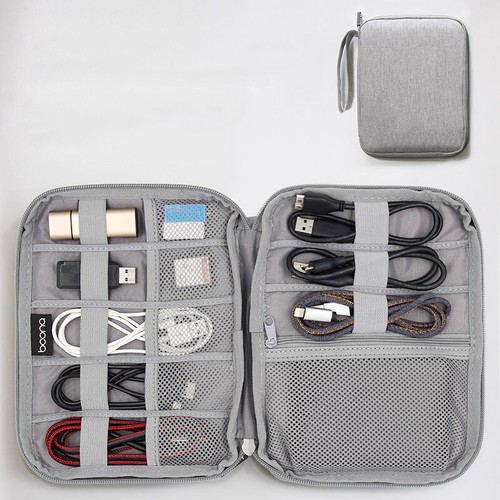 Portable Cable Accessories Storage Bag Travel Digital USB Gadget Organizer Case - Picture 5 of 24