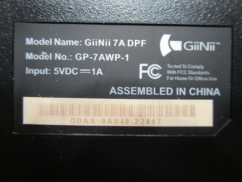 GIINII 7" DIGITAL PICTURE FRAME GP-7AWP-1 - Picture 8 of 10