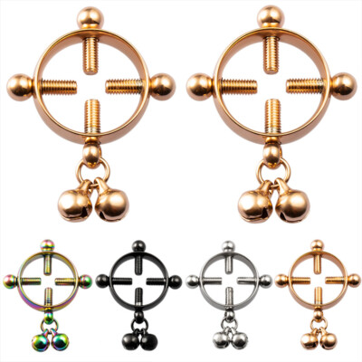 Einstellbare Schraube Nippel Ring Shield -piercing Fake Klemme K?rper Schmuck  )