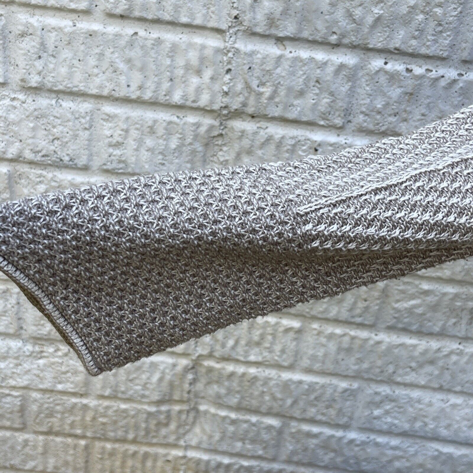 Kim Rogers Large Knit Light Tan Long Sweater - image 4