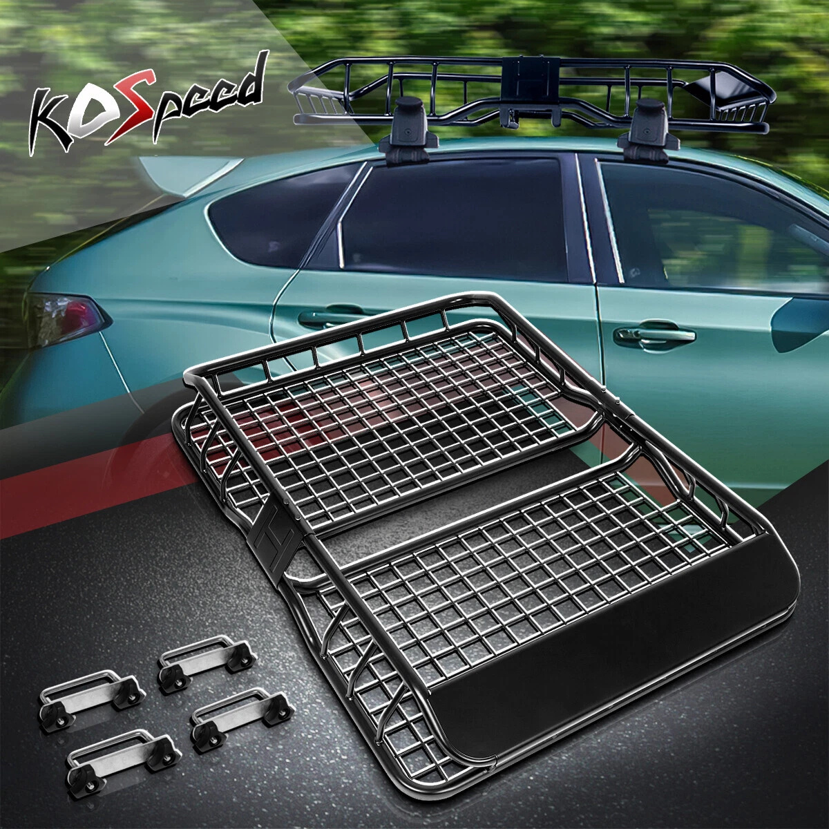 Apex steel roof cargo online basket with wind fairing