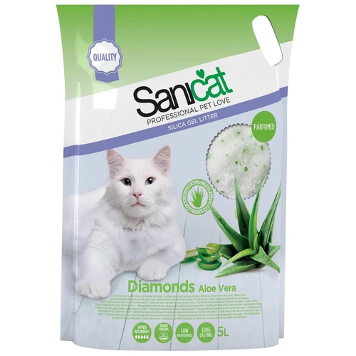 Sanicat Silica Gel Diamonds Litter 5L Aloe Vera