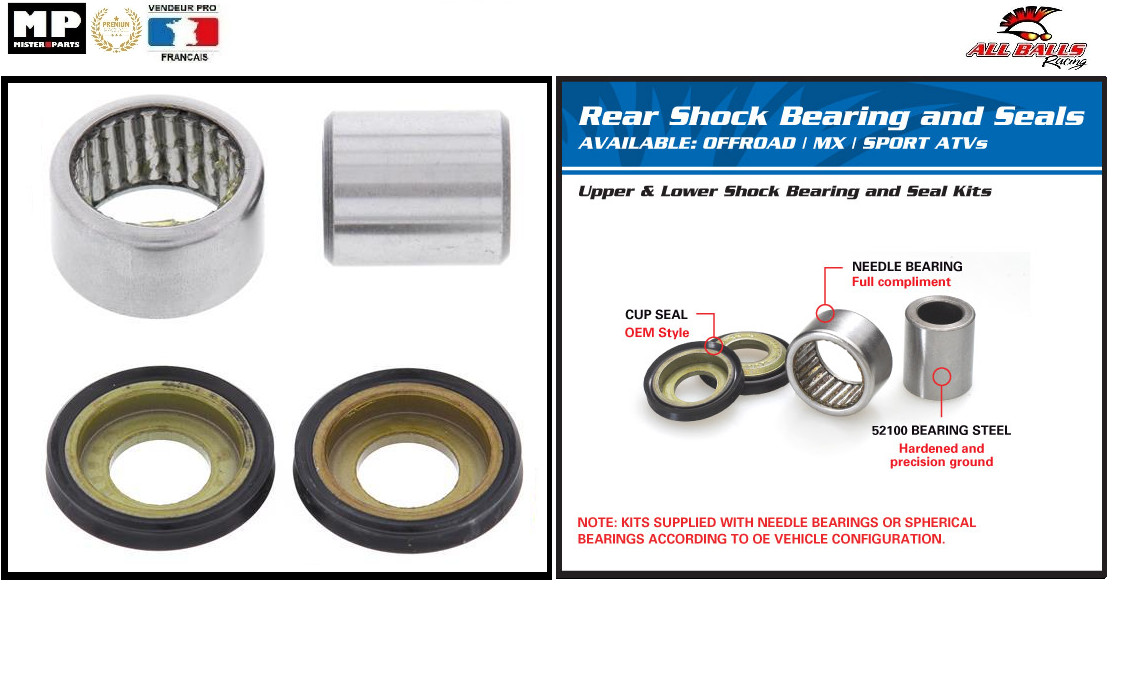 Kit roulement amortisseur 29-1002 en acier cemente haute precision pour Kawasaki KX250
