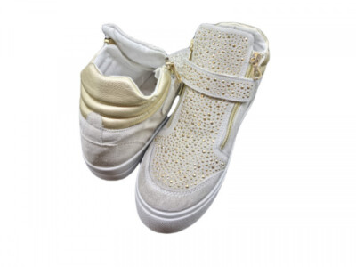 ONAKO Holly 1 by Vera Pelle Sneaker Weiß mit Schmucksteinen Größe 39