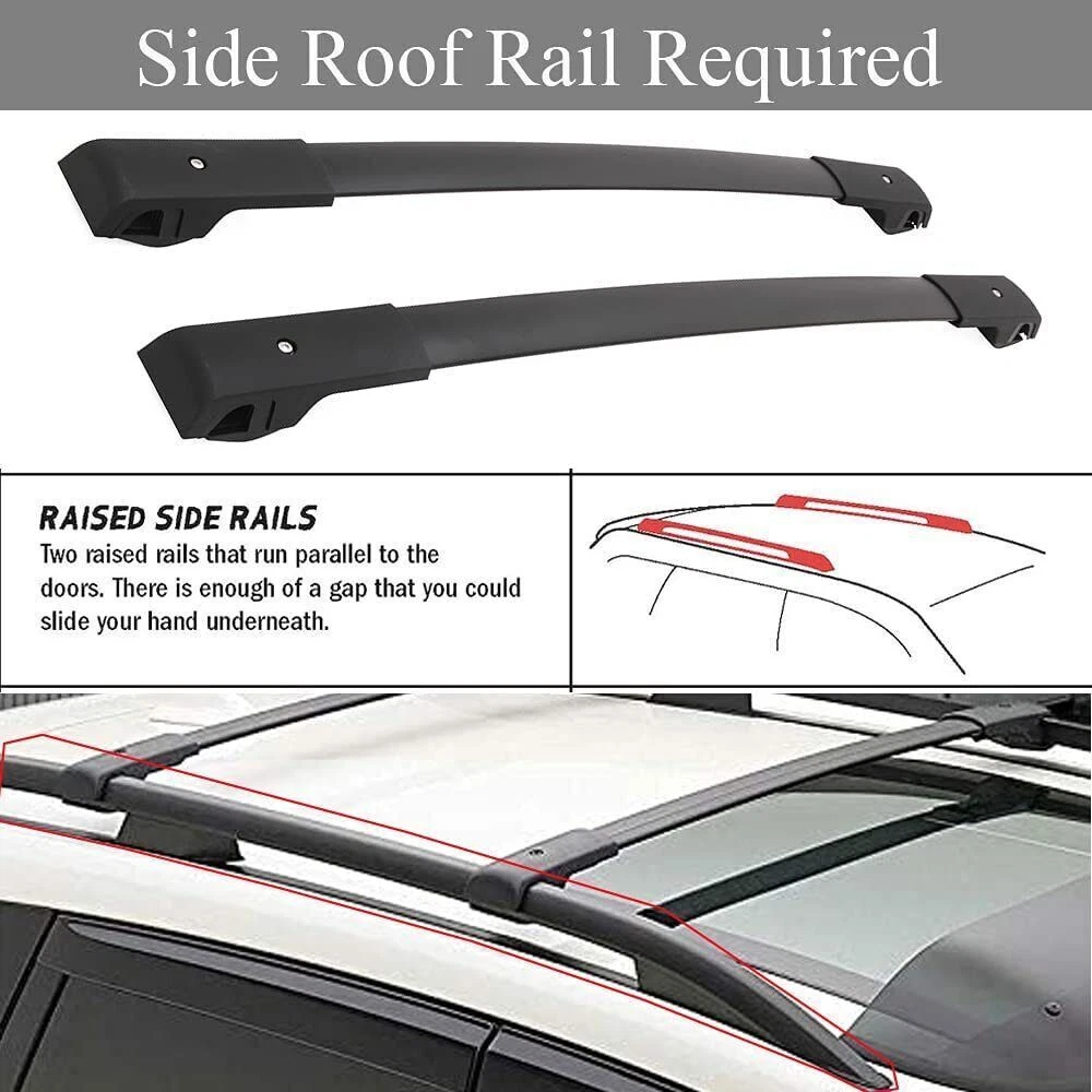 2Pcs Roof Rail Racks Cross Bars Crossbars Fits for 2012 2016 Subaru Impreza