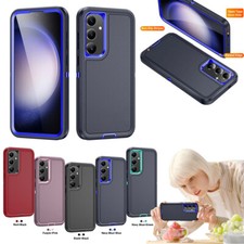 3 in 1 Shockproof Matte Rugged Phone Case For Samsung S26 Ultra S25 S22 A53 A37