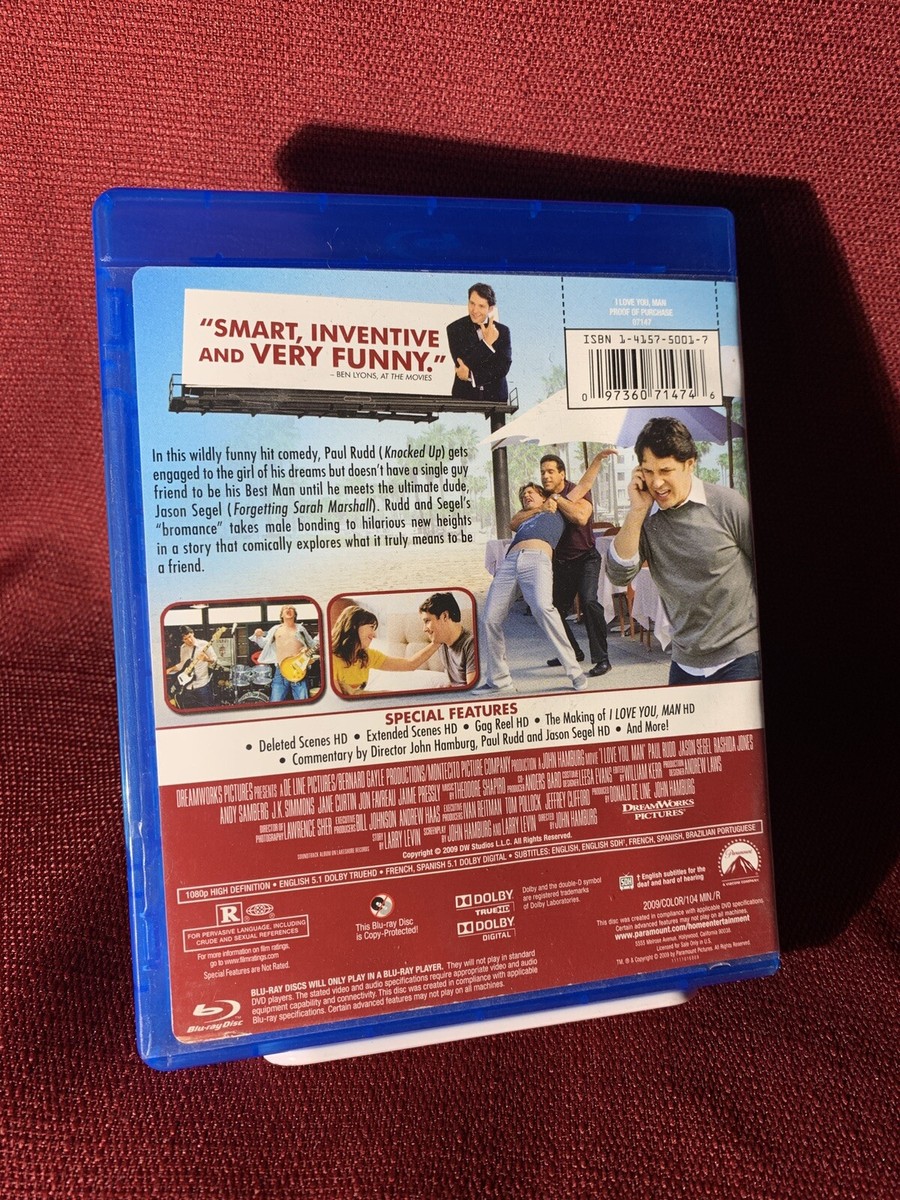 I LOVE YOU, MAN Blu-Ray 2009 CLEAN Paul Rudd Comedy | eBay