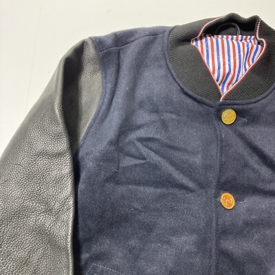 Thom Browne New York Varsity Jacket Navy And Black Size 2 | eBay