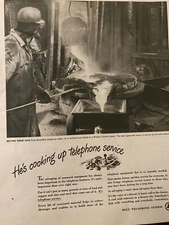 Bell Telephone System, Full Page Vintage Large Format Print Ad, a