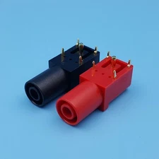 10Pcs PCB Socket Connector Right Angle Gold-Plated 4mm Safety Banana Female Jack