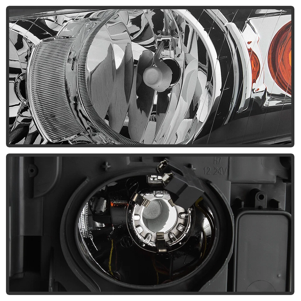 2006 2007 2008 Audi A4 S4 Halogen Headlights Black Housing Headlamps Left+Right - Image 3 of 4