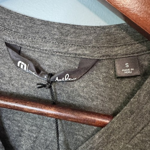 Travis Mathew Trumbull 2.0 Heather Dark Grey V-Neck Tee T-Shirt. Neu mit Etikett. Klein - Bild 2 von 9