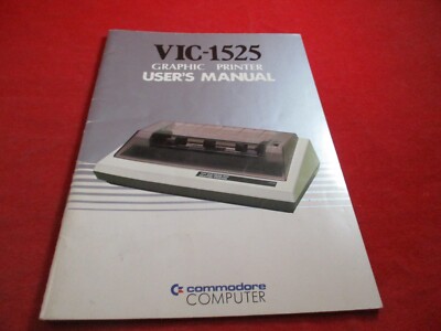 Commodore VIC-1525 Graphic Printer User's Instruction Manual Booklet ONLY