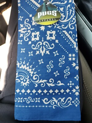 Pugs Bandana New With Tags Blue Classic Pattern