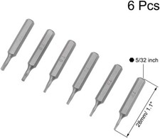 Torx Bits Set 6 pcs 5/32 Inch Hex 4mm T2 -T7 Screwdriver Micro System 4 Lot