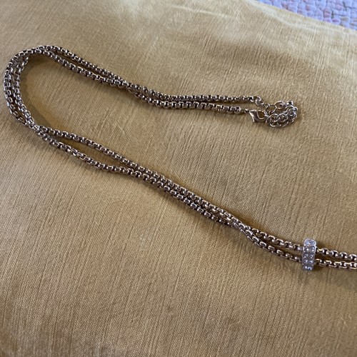 J. CREW Lariat Halskette glänzend Gold PL Doppelquasten LANGE Kette - Bild 5 von 7
