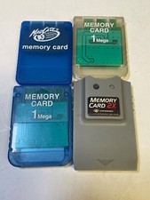 PS1 Memory Card Lot of 4 UNTESTED