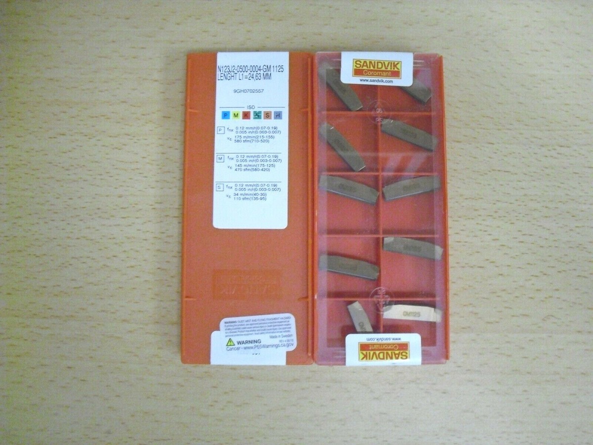 N123J2 0500-0004 GM 1125 SANDVIK INSERT **10PCS** Authentic N123J2 0500-0004 GM 1125 SANDVIK INSERT **10PCS** Authentic