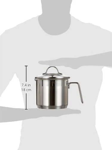 Achat Milchtopf Induktion mit Glasdeckel 14 cm hoher Kochtopf 17l Edelstahl t... - Bild 3 von 4