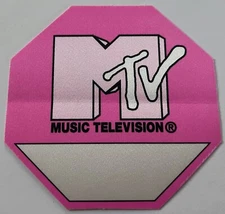 MTV Satin Backstage Pass Unpeeled Sticker Scarce