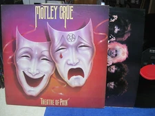 Motley Crue Theatre of Pain  1985 Elektra LP  VG+ VINYL w/ Lyric INNER