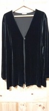 Marks & Spencer Midnight Blue Velour Xmas/party Jacket Plus Size 24