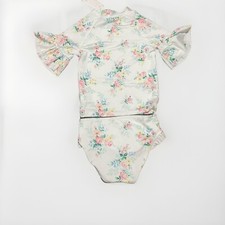 Janie and Jack 2 Pc Floral Bathing Suit Rashguard Size 7 UPF 50 NEW With Tags