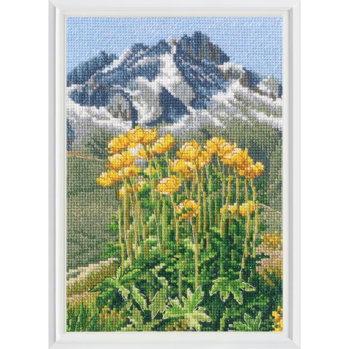 RTO counted cross stitch kit ""In the moment, Mountain"", 12,5x18cm, DIY