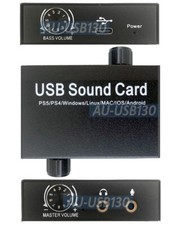 External USB Sound Card W/ Volume Control Bass Control For PC PS4 PS5 Android OS