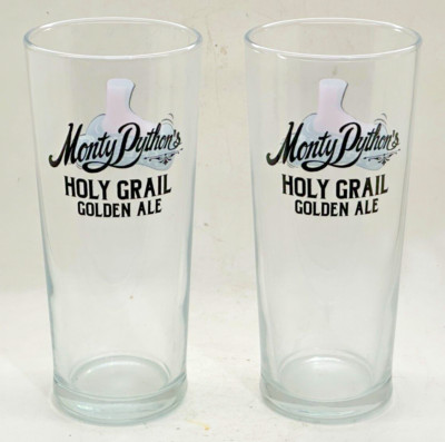 PAAR MONTY PYTHON'S HOLY GRAIL PINT GLÄSER ZWEI 2 PUB HAUSBAR SCHWARZE SCHAFE