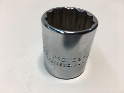 PROTO Professional 5432 USA made SOCKET 1/2'' drive 1'' 12 POINT 