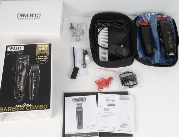 WAHL MagicClip Clipper&Detailer ブラック@,~@ Wahl Barber Combo Black Cordless Magic Clip Clipper Detailer