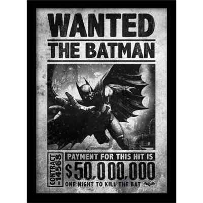 Batman Arkham Origins - Wanted - Offizieller 30 x 40 cm gerahmter Druck Wandbild
