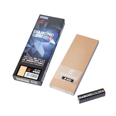 NANIWA Diamond Whetstone Grit DR-7504 #400 Square Grinding Stone Sharpener Beige