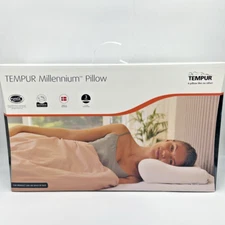 TEMPUR Millennium Neck Pillow Genuine Memory Foam Large White 54x32x12.5cm