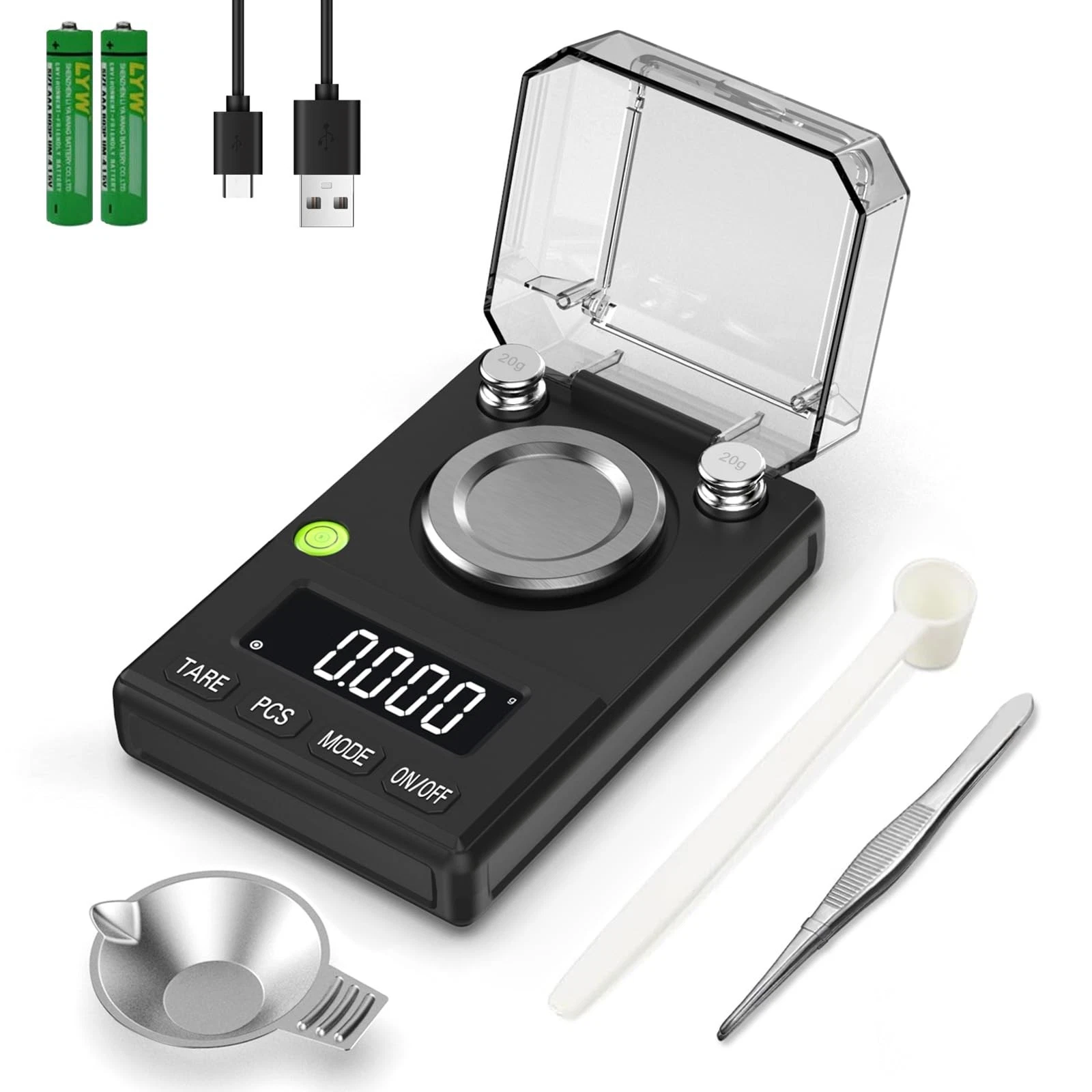 Digital Milligram Scale 100gx0.005g – Precision Scale for Jewelry, Coins, Gem...