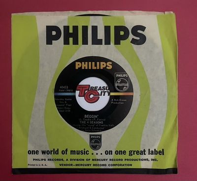 #ad NORTHERN SOUL Four Seasons BEGGIN#x27; b w DODY 45 VG NM Philips Ultrasonic $11.99