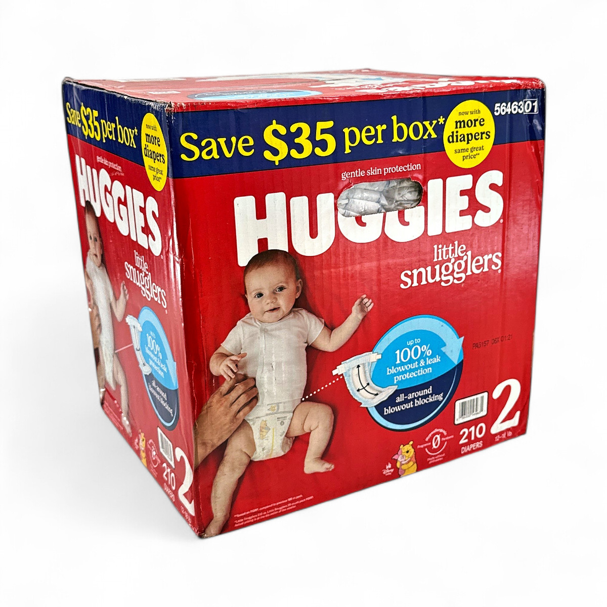 Huggies Little Snugglers Disposable Baby Diapers (Size 2) - 210 Count