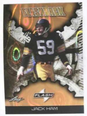 JACK HAM 1/1 BLACK GOLD 2025 LEAF ECLECTIC FLASHBACK LAVA COLOR MATCH STEELERS!