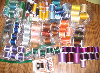 84 LOT COATS/ CLARK & OTHER MAKERS SPOOLS MIX SEWING THREAD MIX FREE SHIP