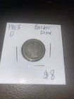 1893 O Barber Dime $8